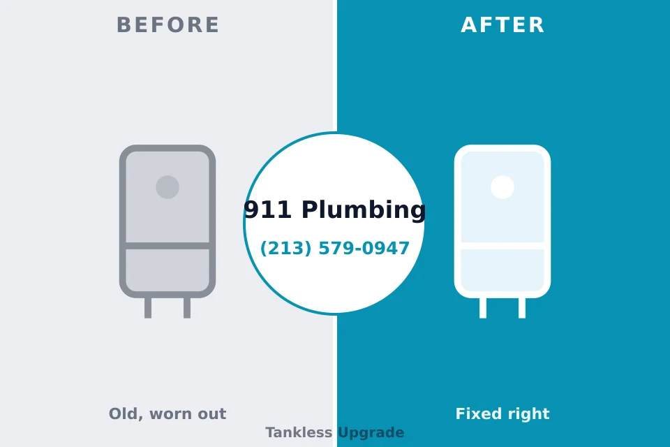 Before and after: plumbing repair Remsen, IA